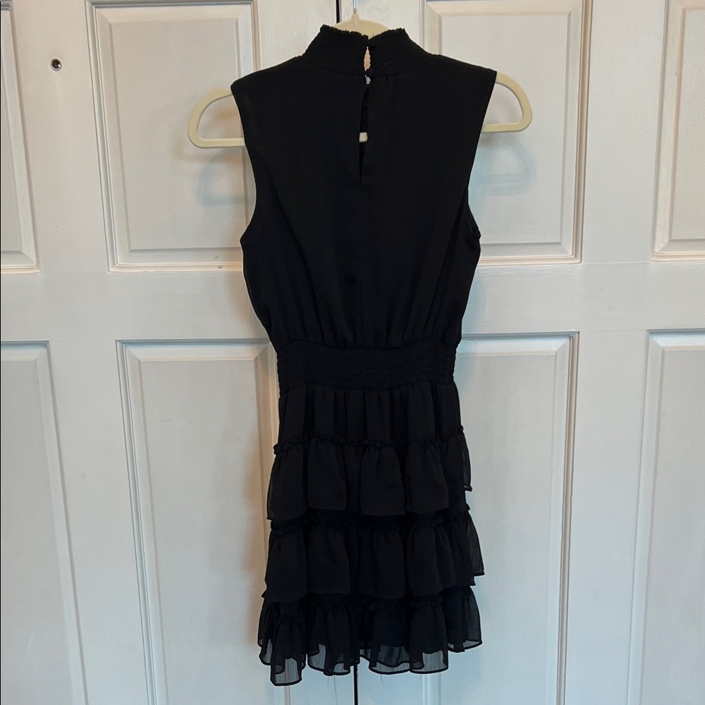 Express Black Ruffled Mini Dress - Picture 2 of 4